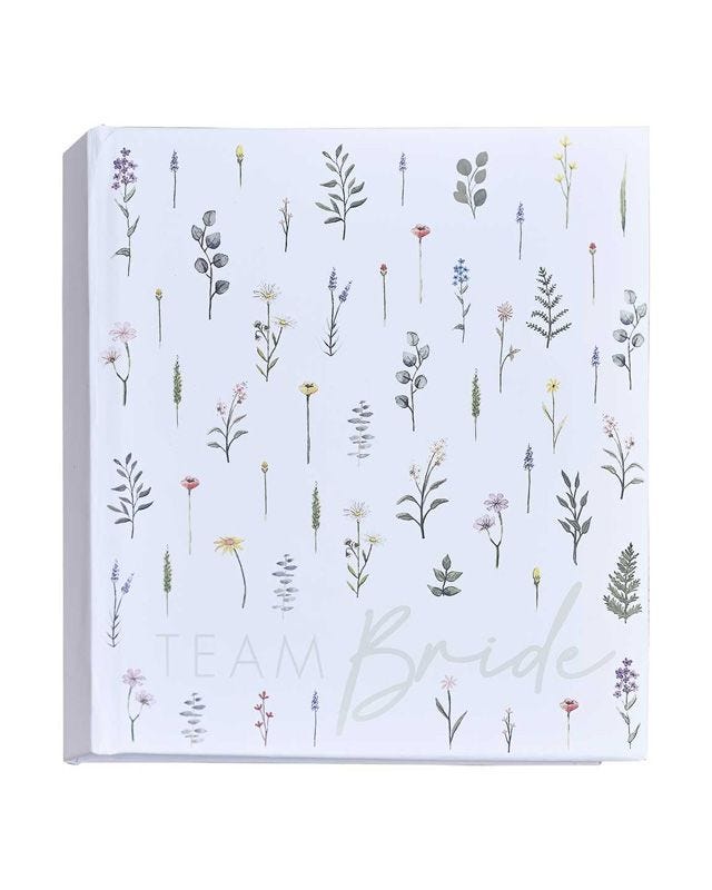 Bridal Bloom Floral Team Bride Hen Party Guest Book & Photo Album