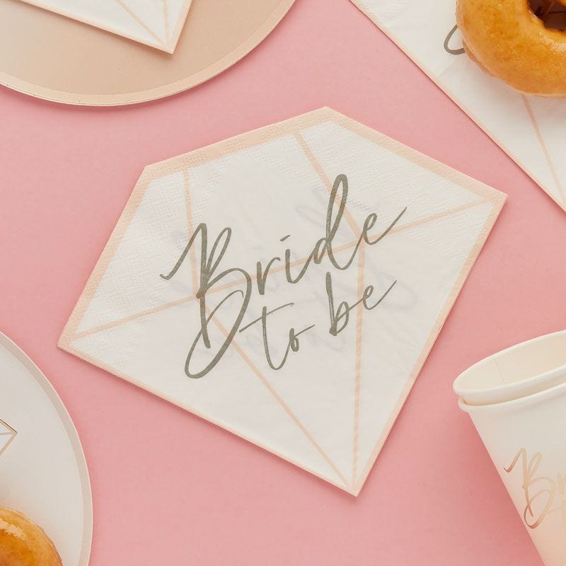 Bride to Be Diamond Paper Napkins (16pk)