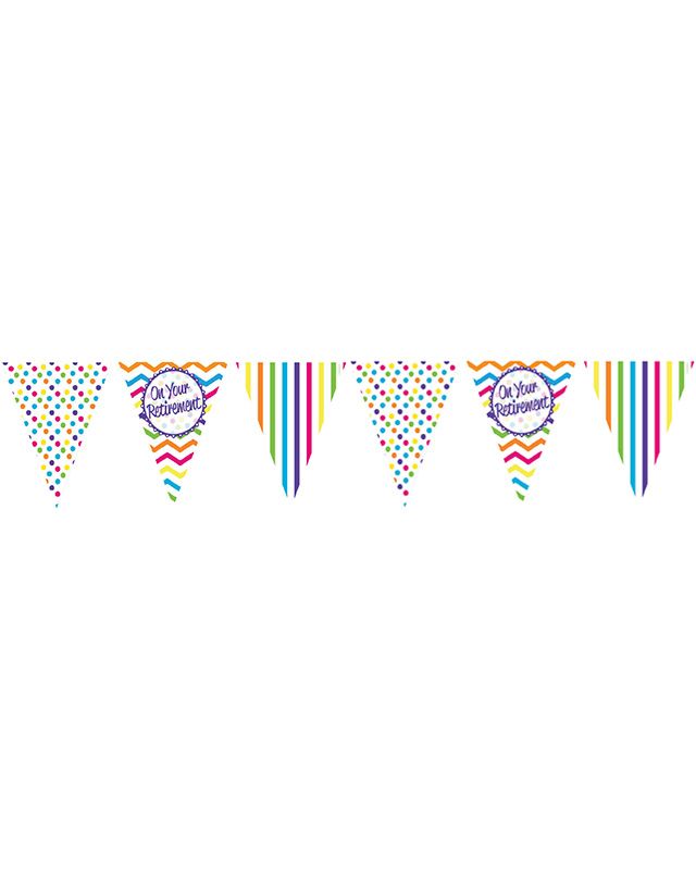 Rainbow On Your Retirement Bunting (3.7m)