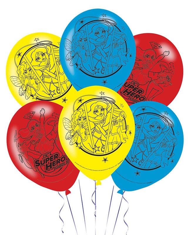 DC Super Hero Girls Balloon - 11" Latex (6pk)