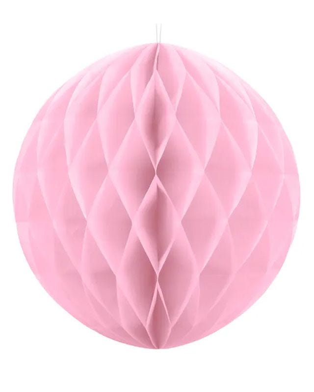 Light Pink Honeycomb Ball Paper Decoration - 20cm