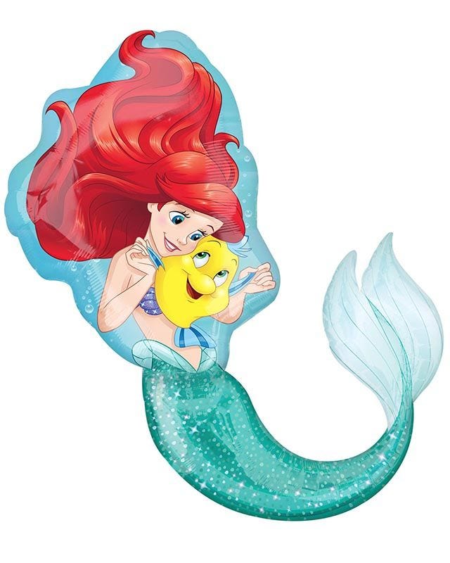 Disney Aerial Little Mermaid Balloon - 28" x 34" Foil