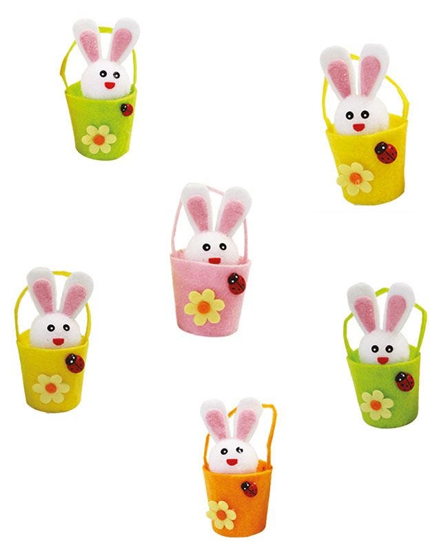 Easter Bunnies in Buckets (2pk)