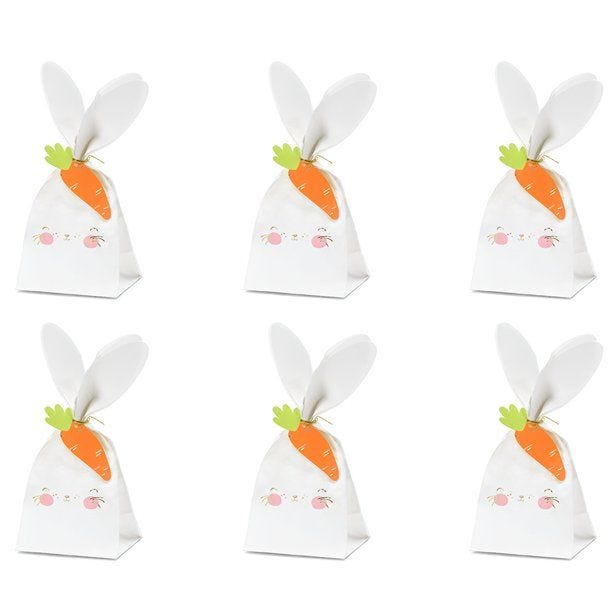 Bunny Rabbit Treat Bags with Tags (6pk)