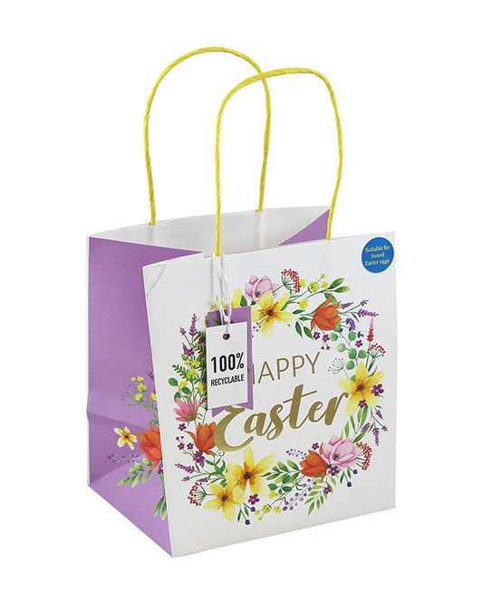 Kraft Easter Wreath Medium Gift Bag - 25.5cm x 21.5cm