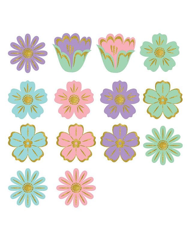 Easter Mini Flower Cutouts - 6cm (50pk)