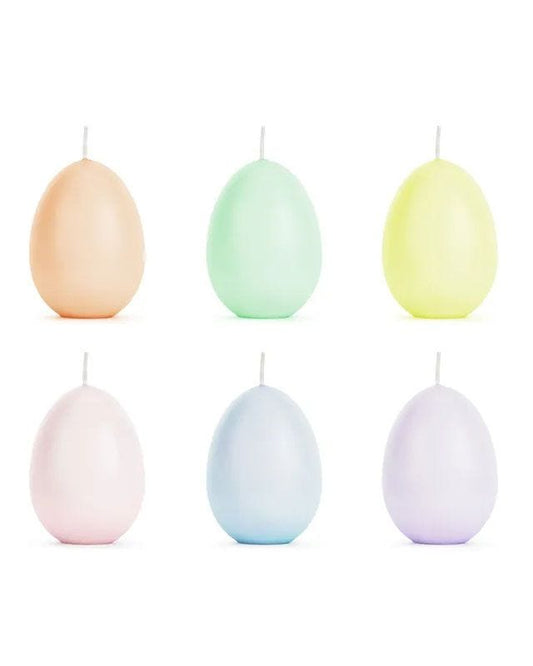 Pastel Easter Egg Candles - 7cm (6pk)