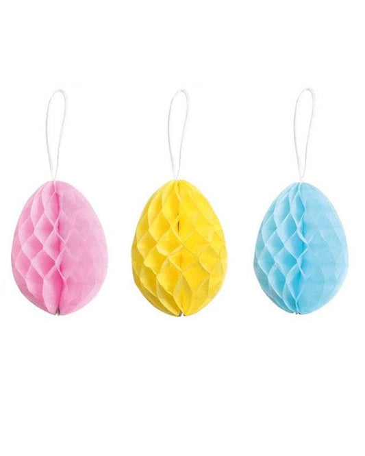 Honeycomb Easter Eggs - 10cm (3pk)