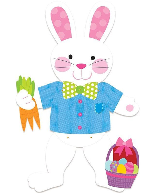 Jointed Card Easter Bunny Decoration - 88cm