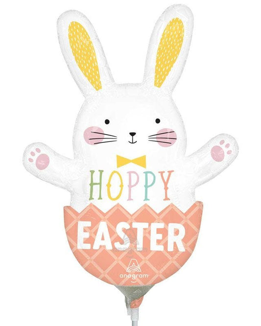 Hoppy Easter Bunny Mini Airfilled Balloon - 9" Foil