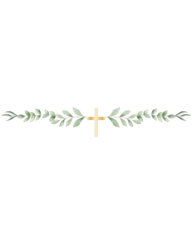 Botanical Celebration Cross Paper Garland - 1m