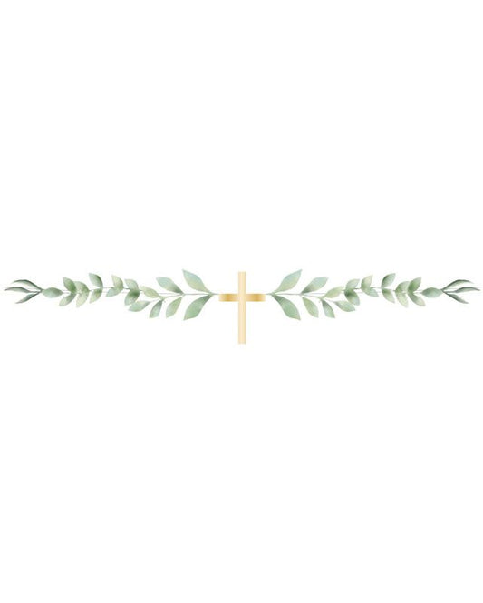 Botanical Celebration Cross Paper Garland - 1m