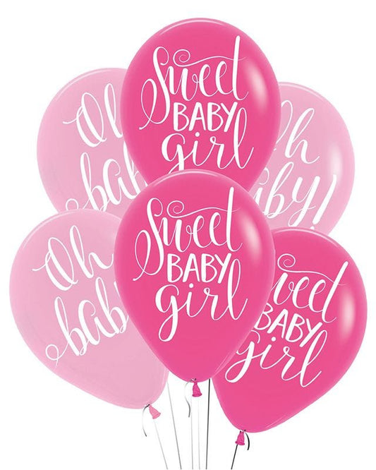 Floral Baby Balloons - 11" Latex (6pk)