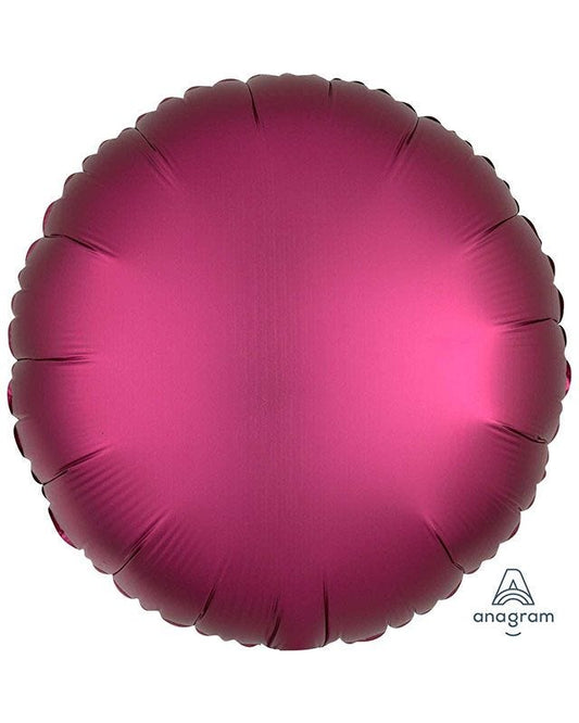 Pomegranate Satin Luxe Circle Foil Balloon - 18" Unpackaged