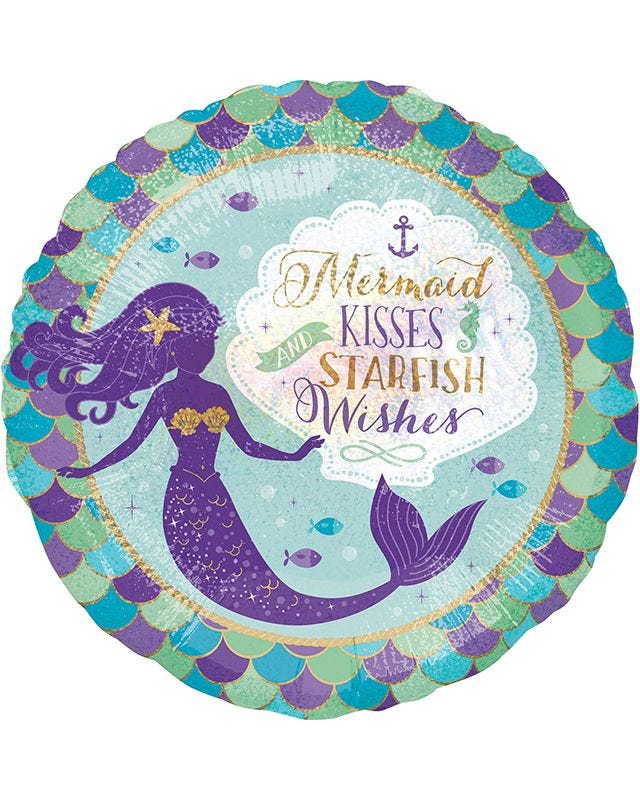 Mermaid Wishes Balloon - 18" Foil