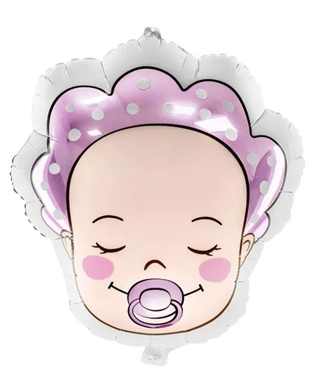 Baby Girl Face Balloon - 18" Foil