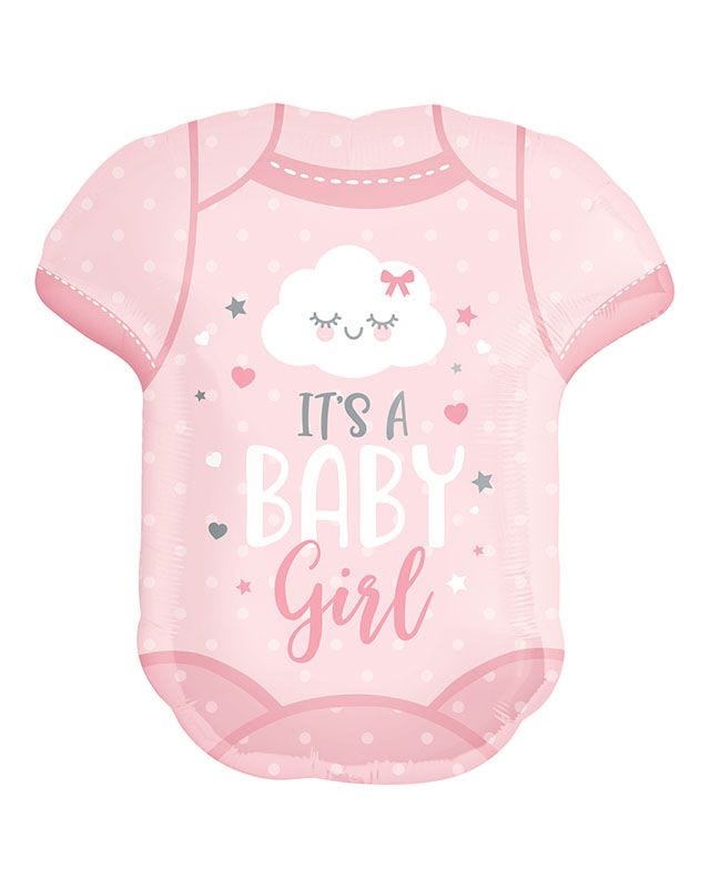 Pink It's A Girl Babygrow Balloon - 24" Foil