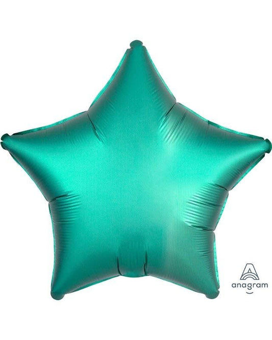 Satin Jade Green Star Balloon - 18" Foil