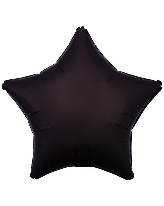 Silk Lustre Black Star Balloon - 18" Foil