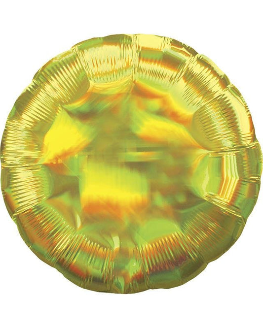 Iridescent Yellow Round Balloon - 18" Foil