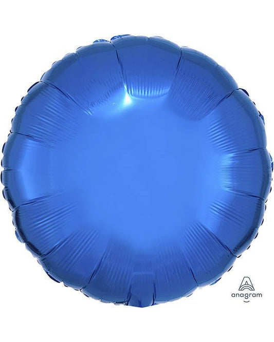 Metallic Blue Round Balloon - 18" Foil