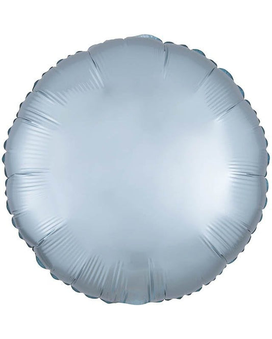 Satin Luxe Pastel Blue Round Balloon - 18" Foil