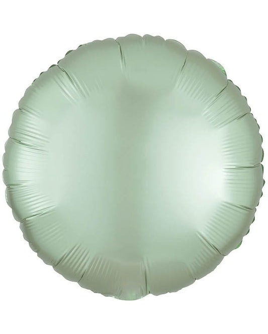 Satin Mint Green Round Foil Balloon - 18" Foil - Unpackaged