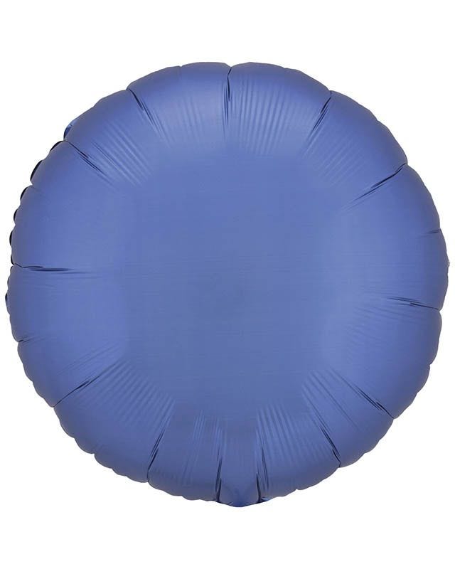 Silk Lustre Azure Blue Round Balloon - 18" Foil