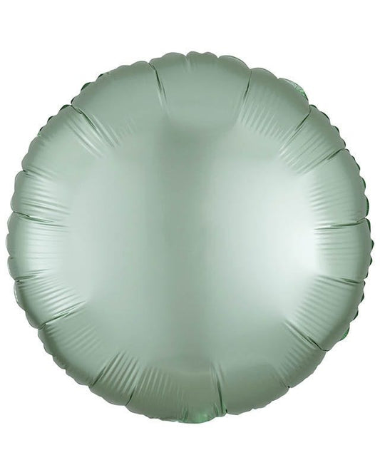 Silk Lustre Mint Green Round Balloon - 18" Foil