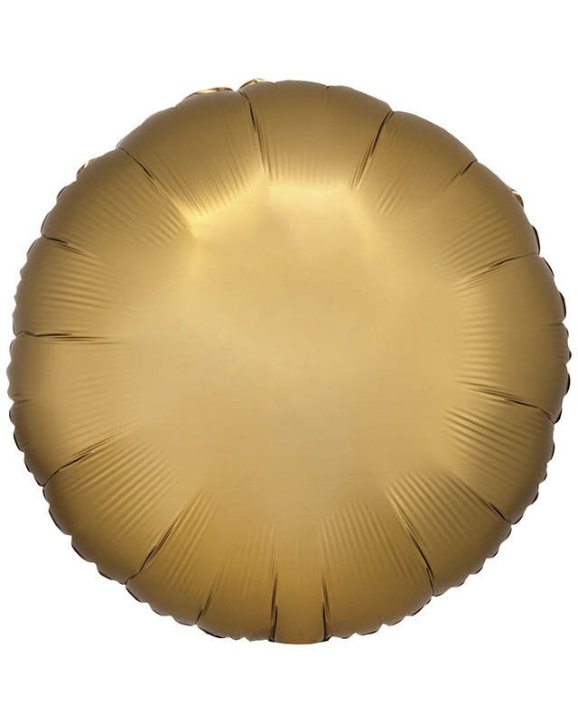 Silk Lustre Gold Round Balloon - 18" Foil (Unpackaged)