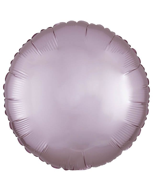 Silk Lustre Pastel Pink Round Balloon - 18" Foil (Unpackaged)