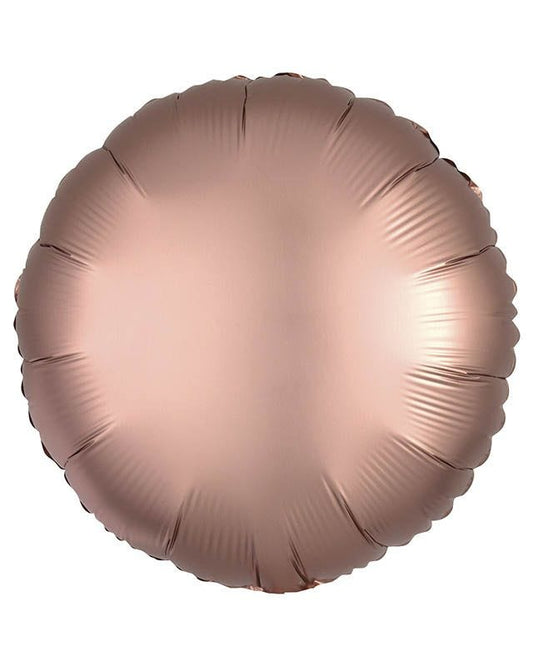 Silk Lustre Rose Gold Copper Round Balloon - 18" Foil (Unpackaged)