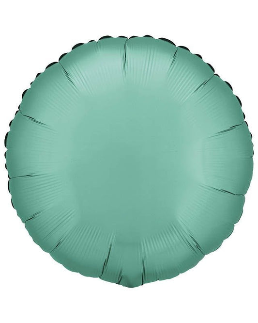 Silk Lustre Jade Green Round Balloon - 18" Foil