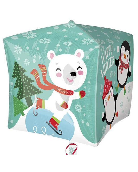 Penguin & Bear Cubez Foil Balloon - 15"