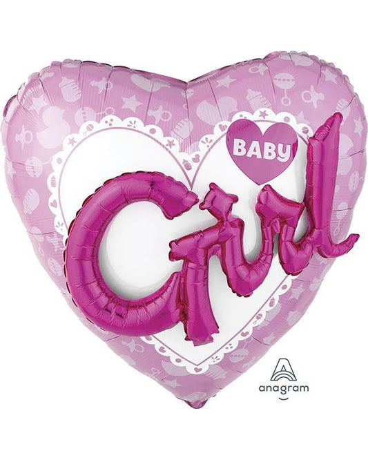 Baby Girl 3D Foil Balloon - 36"