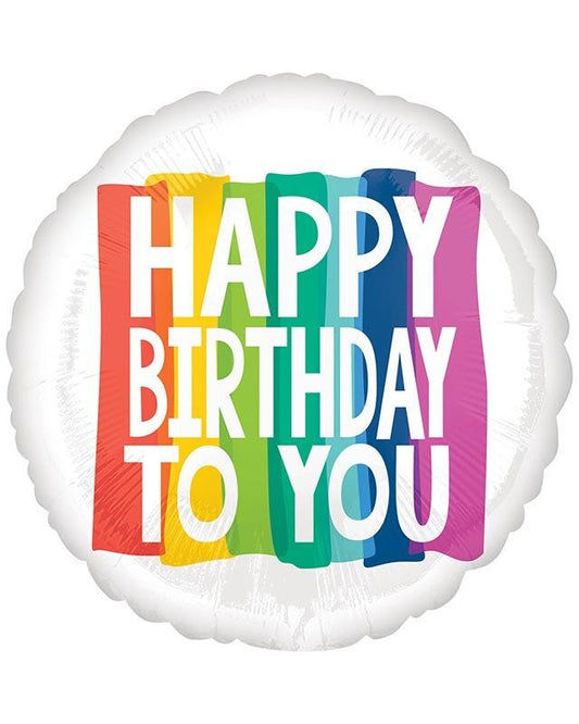 Birthday Rainbow Wishes Jumbo Balloon - 28" Foil