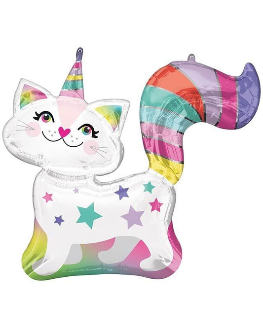 Caticorn Supershape Balloon - 31" x 28" Foil