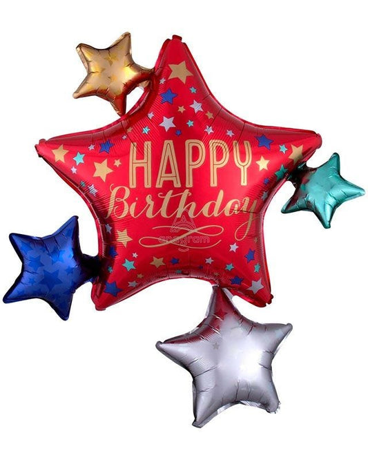 Happy Birthday To You Cluster Supershape Balloon - 32" x 35" Foil