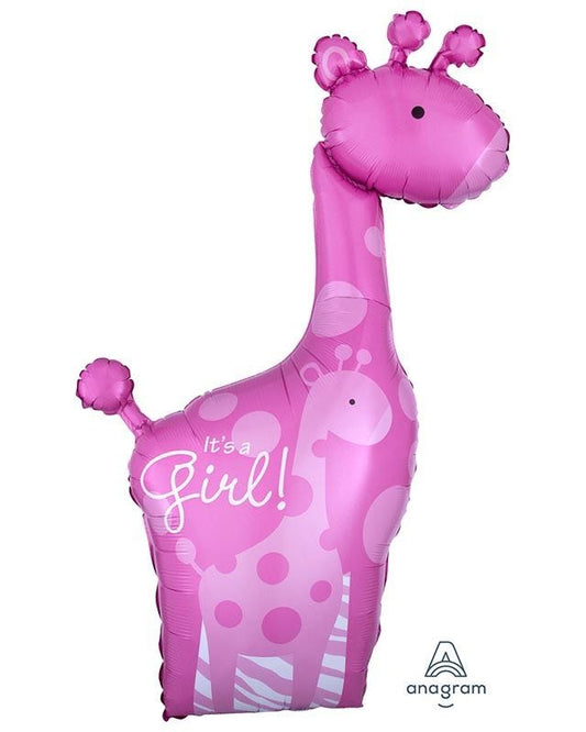 Mom & Baby Girl Giraffes Supershape Balloon - 25" x 42" Foil