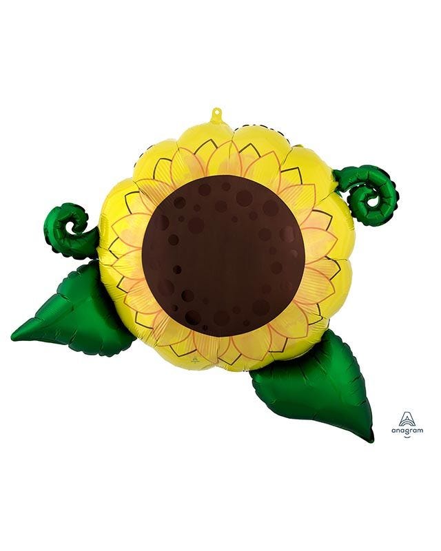 Satin Infused Sunflower Supershape Balloon - 30" x 26" Foil