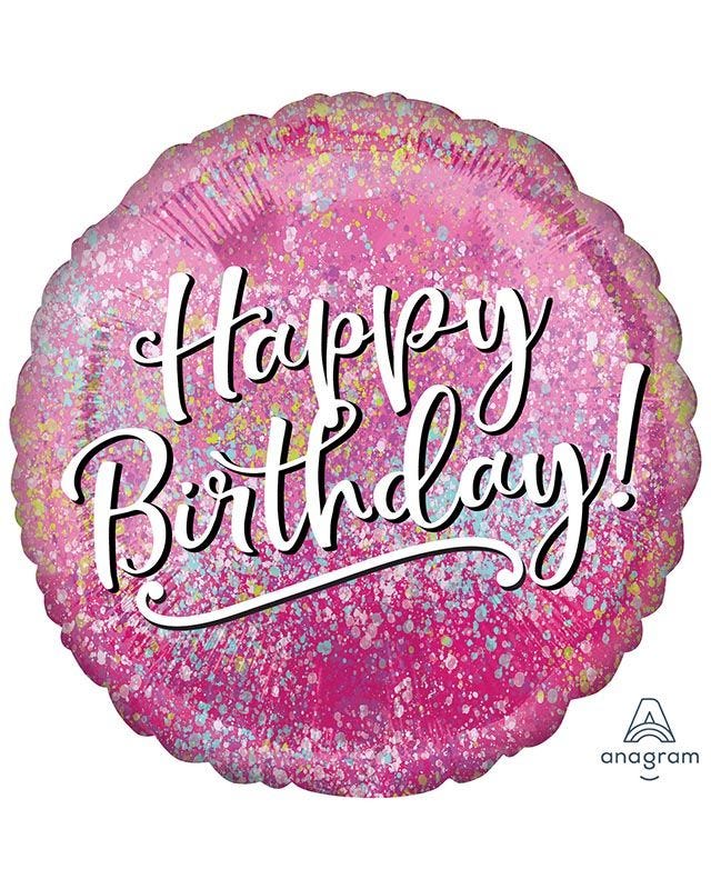 Happy Birthday Fabulous Pink Balloon - 18" Foil