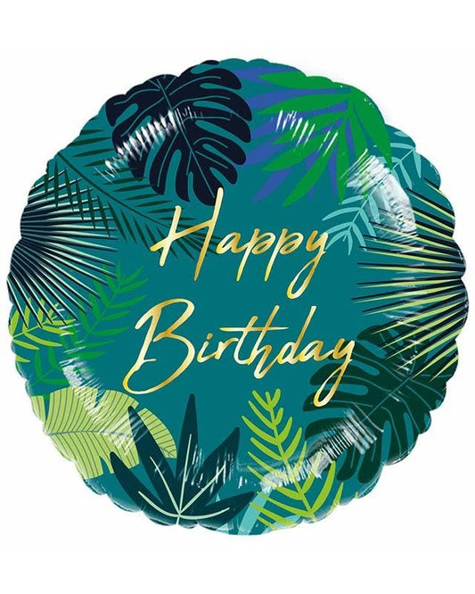 Tropical Happy Birthday Balloon - 18" Foil