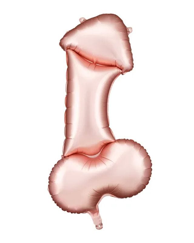 Rose Gold Penis Shaped Balloon - 35" Foil