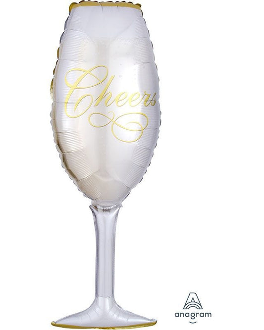 Champagne Glass SuperShape Balloon - 38" Foil