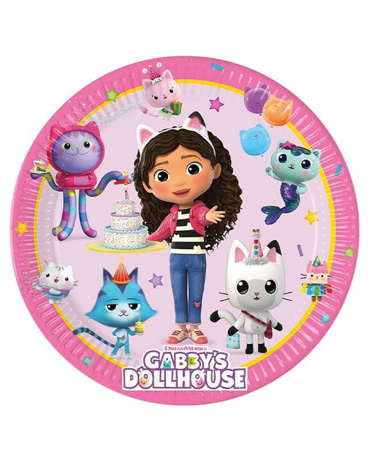 Gabby's Dollhouse Paper Party Plates - 23cm (8pk)