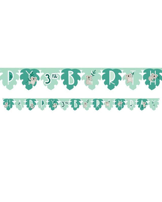 Get Wild Koala Add-an-Age Letter Paper Banner - 3.2m