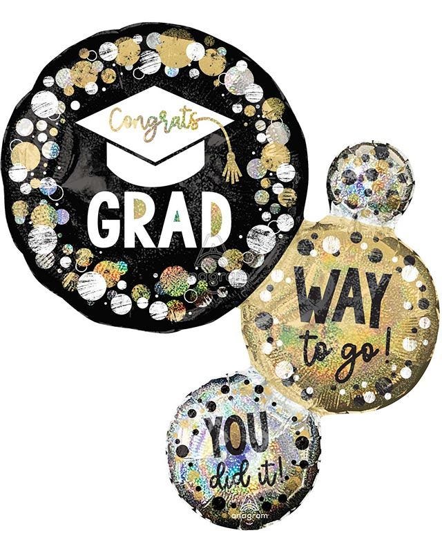 Grad Way to Go Supershape Balloon - 22" x 28" Foil