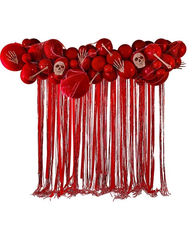 Blood & Bones Balloon Backdrop with Streamers