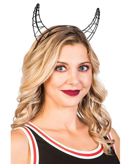 3D Black Devil Headband