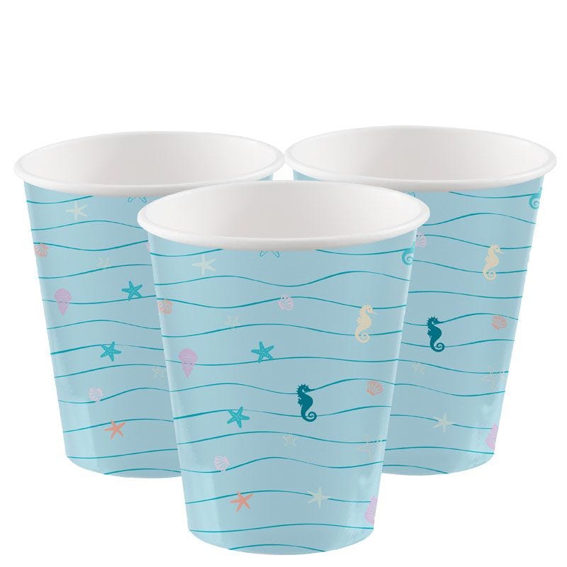 Mermaid Tales Paper Cups - 250ml (8pk)